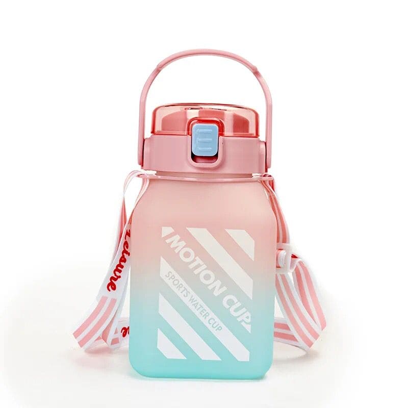 Rainbow Square Water Bottle, 700ml Gradient Color Water Bottle, Portable Cute Kids Water Bottle, Large Capacity Square Belly Water Bottle Rainbow Square Water Bottle, 700ml Gradient Color Water Bottle, Portable Cute Kids Water Bottle, Large Capacity Square Belly Water Bottle